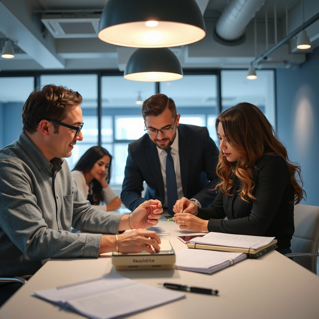 ReachElite team collaborating in modern office